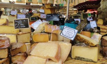 Fantastic cheeses at market