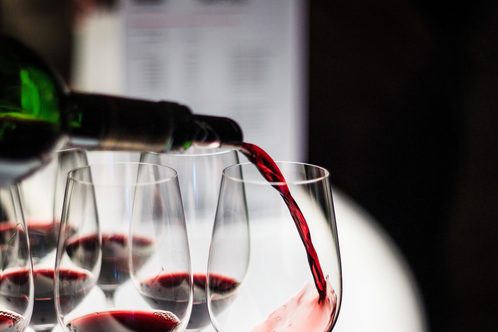Red wine tasting