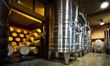 Barrels at Limoux winemaker