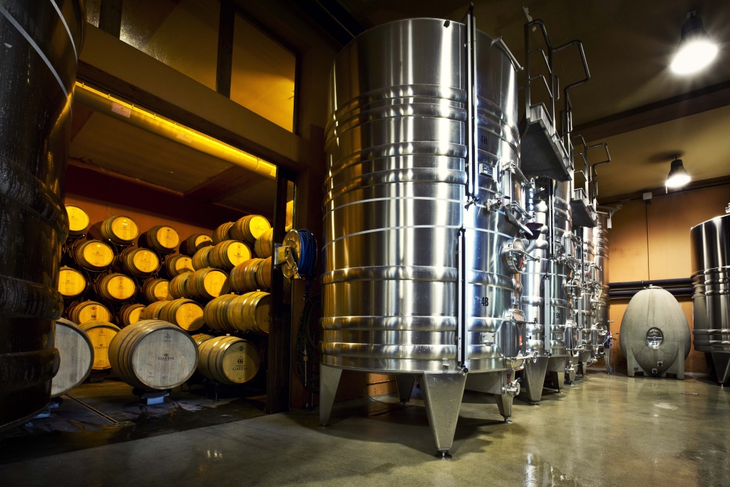 Barrels at Limoux winemaker