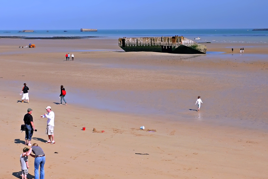 Arromanches pontoon Normandy