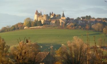Barge cruising near Chateauneuf Burgundy