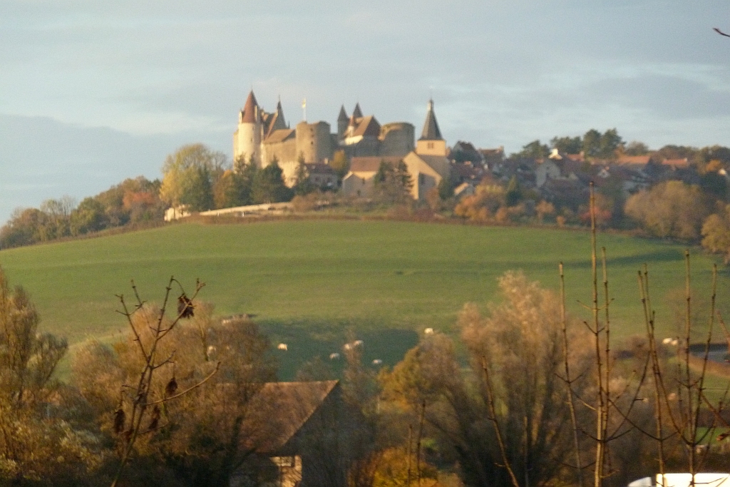 Barge cruising near Chateauneuf Burgundy
