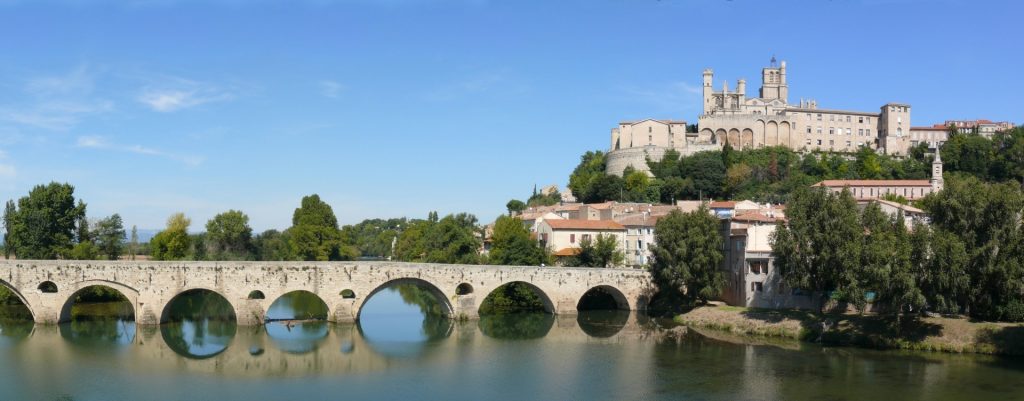 Avignon and bridge in historic France