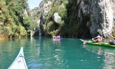 Canoeing on the Verdon River in Provence