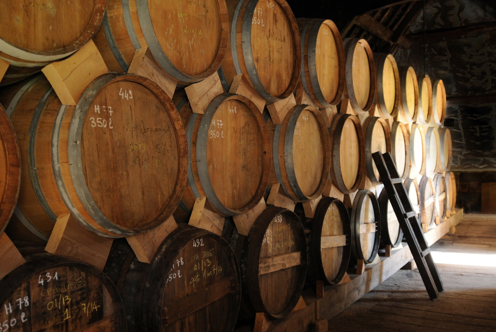 Domaine Dupont wooden barrels