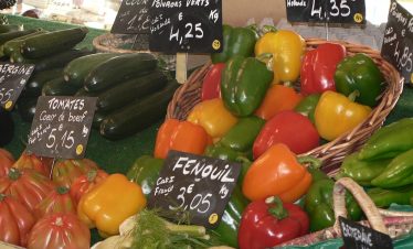 Fresh vegetables at market
