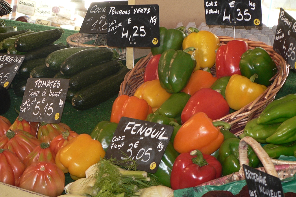Fresh vegetables at market