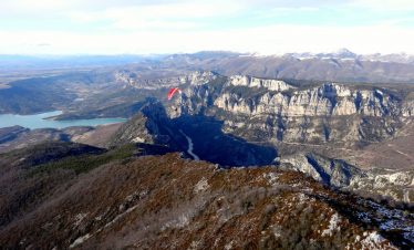 Paragliding above Verdon Gorge