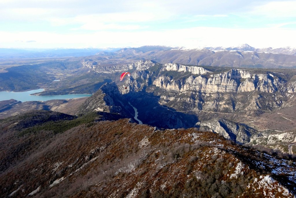 Paragliding above Verdon Gorge
