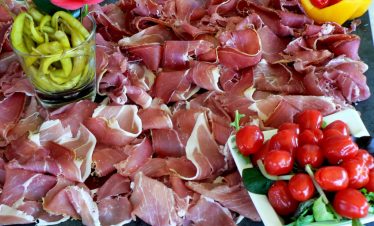 Plate of ham from Bayonne