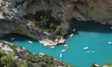 Birds eye view Verdon gorge