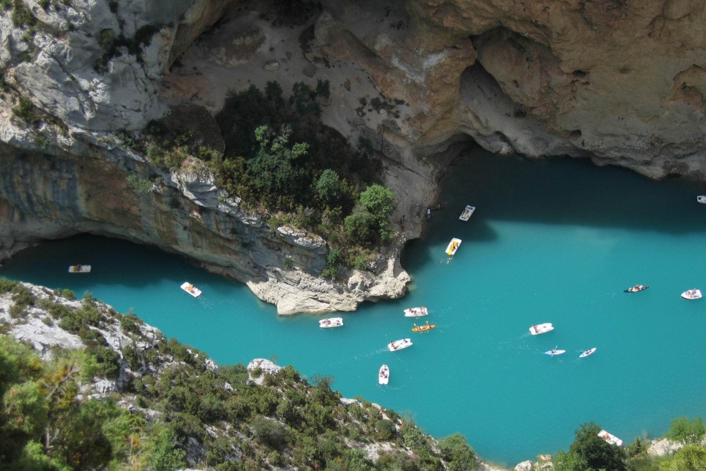 Birds eye view Verdon gorge