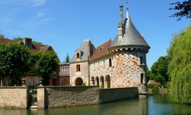 Medieval chateau at St Germain de Livet in Normandy