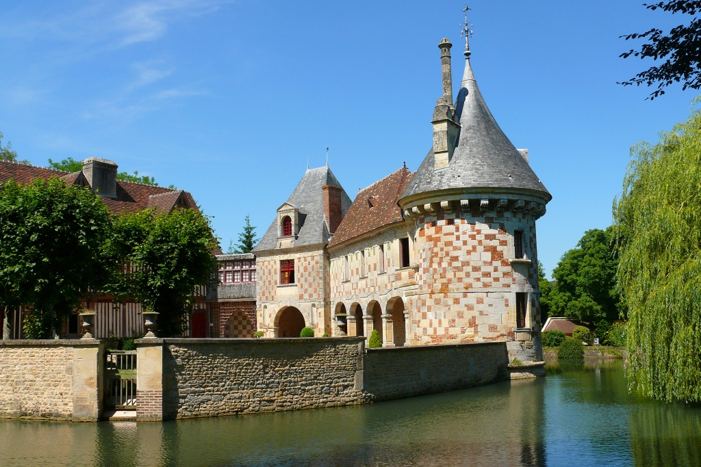 Medieval chateau at St Germain de Livet in Normandy