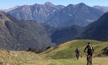 Mountain biking at Luchon Superbagneres in the Pyrenees