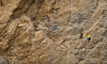 ushing high on Via Ferrata