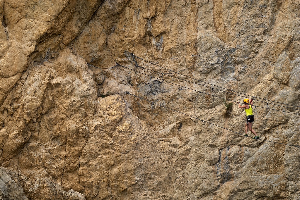 ushing high on Via Ferrata