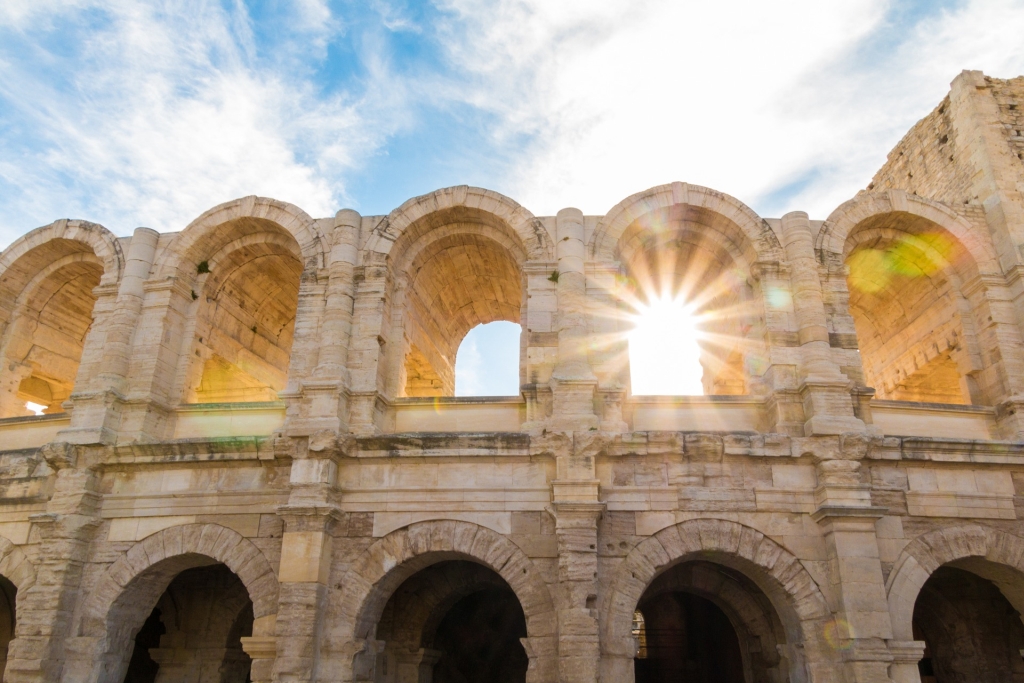 The roman amphitheater in Arles