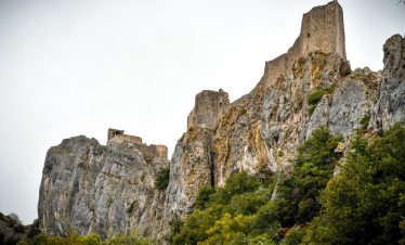 The ruins of Cathar castle Peyrepetuse