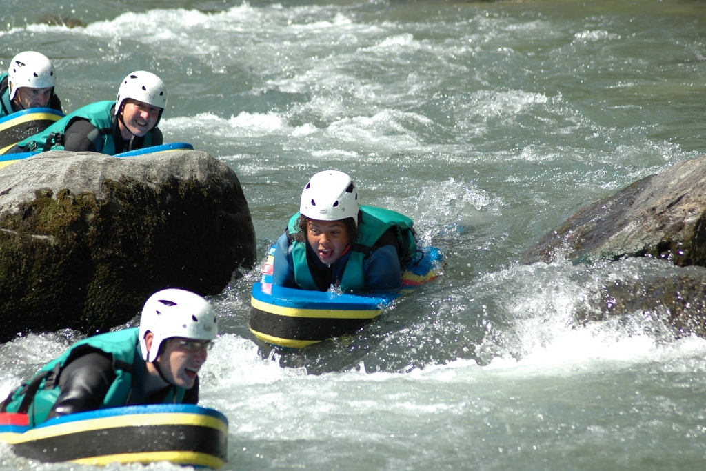 River boarding in the Pyrenees