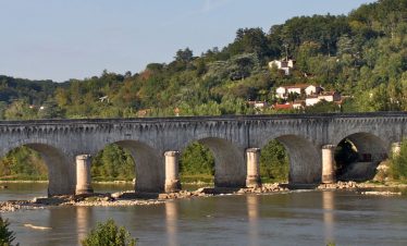 The bridge at Agen on a French river cruise