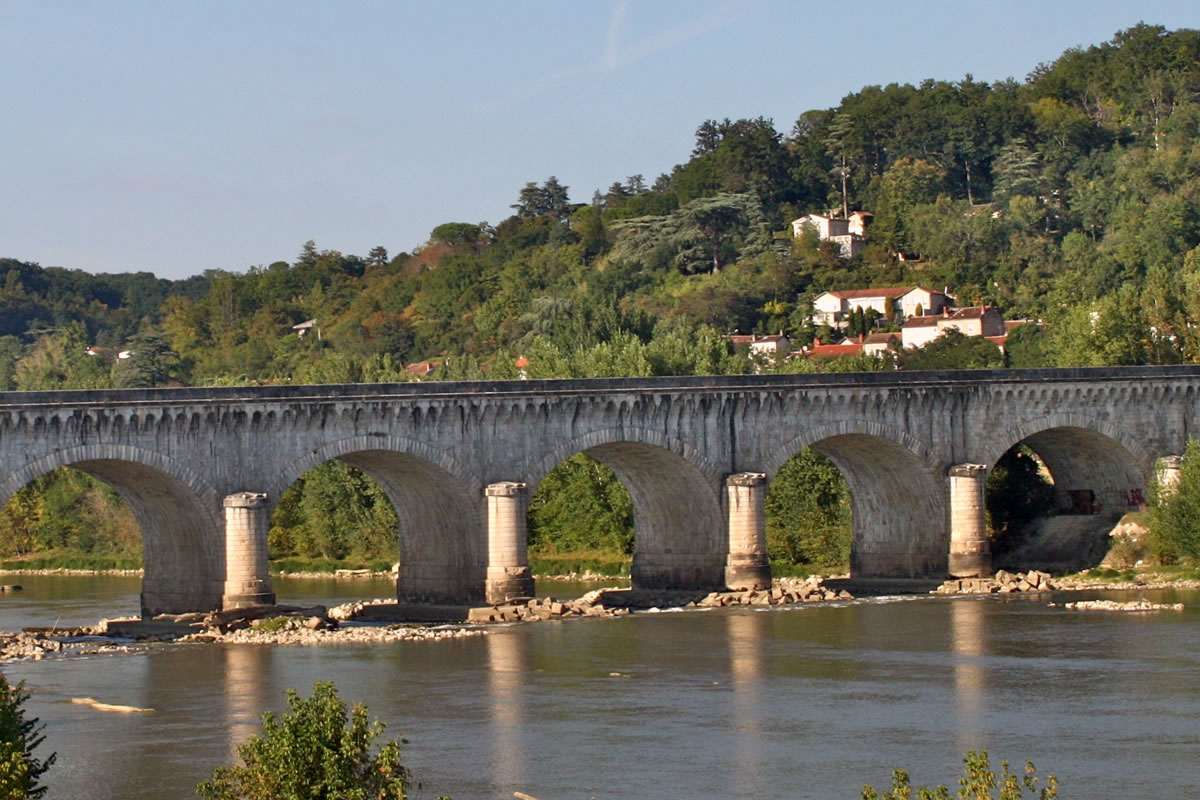 The bridge at Agen on a French river cruise
