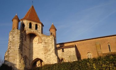 Auvillar church on a Gascony river cruise in France