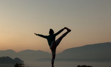 Yoga outside in the fresh air