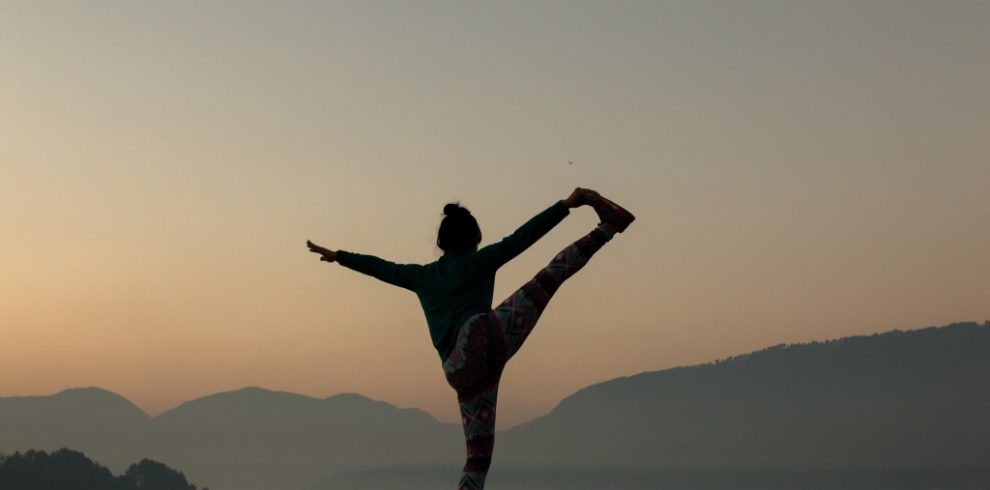 Yoga outside in the fresh air