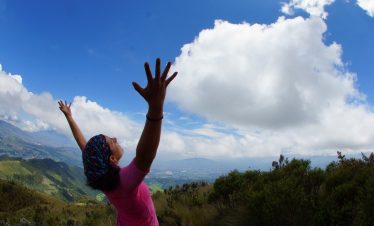 Yoga embracing the outdoors
