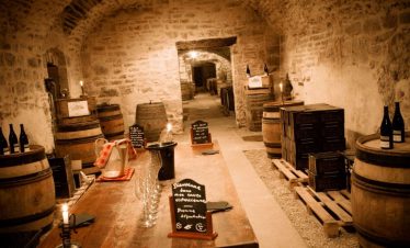 wine tasting room in Meursault Burgundy