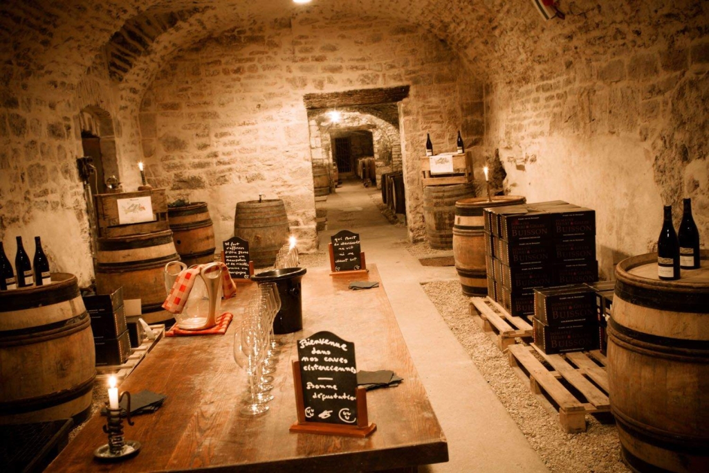 wine tasting room in Meursault Burgundy