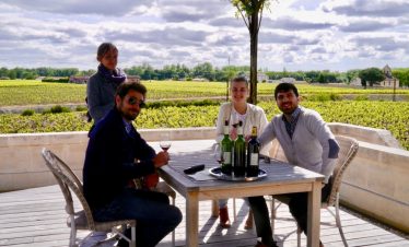 Wine tasting in the Medoc vineyards of Bordeaux