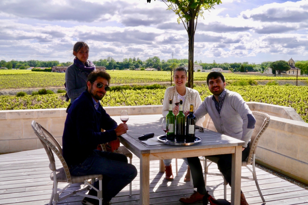 Wine tasting in the Medoc vineyards of Bordeaux